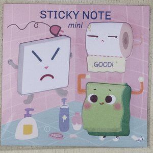 Kawaii bathroom toilet paper sticky note memo pad notepad